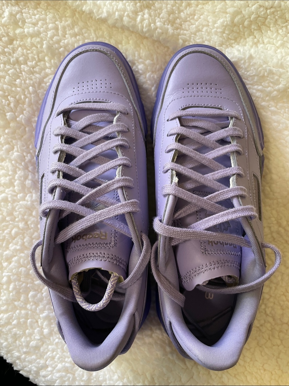Cardi B X Reebok Wmns Club C Crisp Purple Like New Size 9.5 Women - Picture 6 of 9